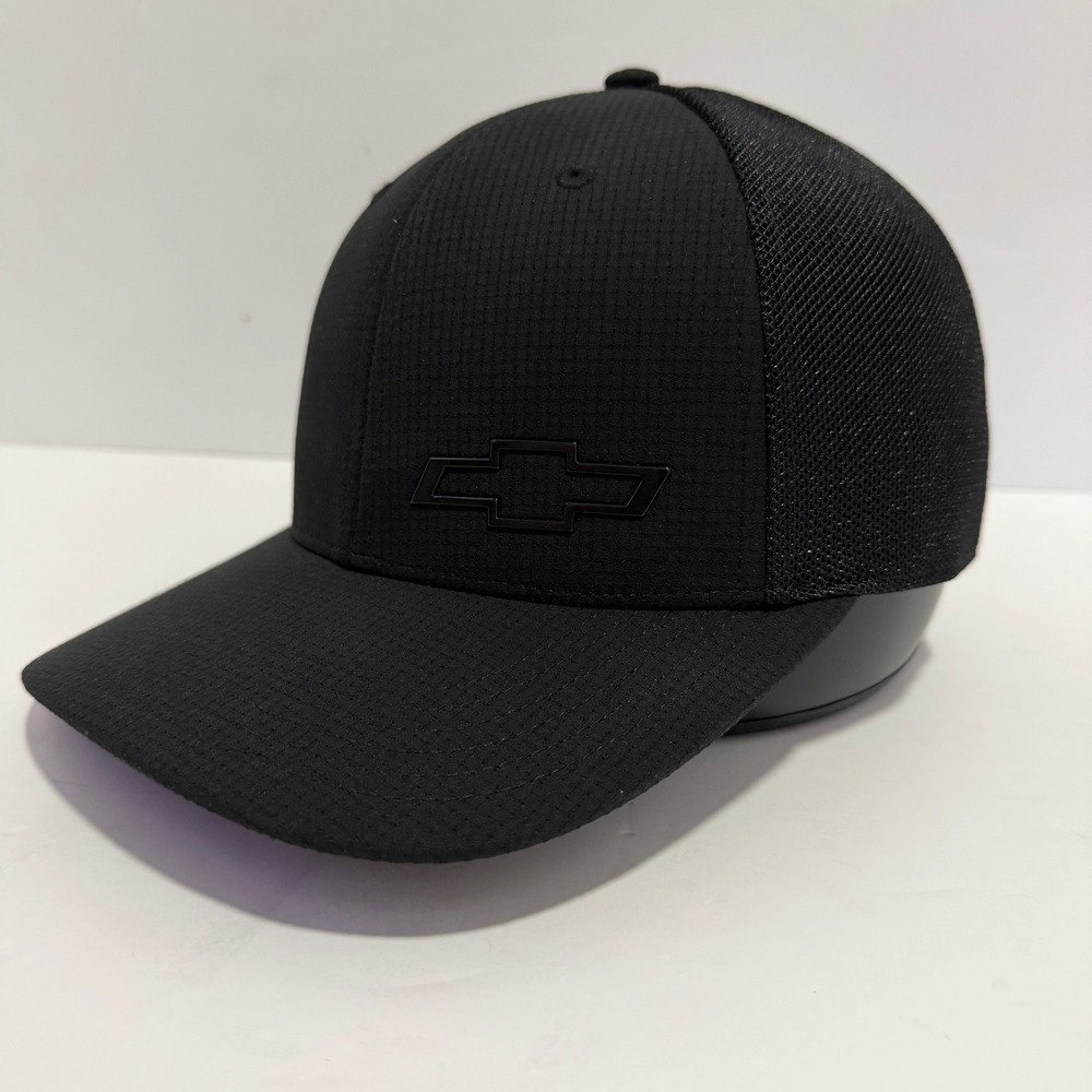 Cruisin Sports Chevrolet Bowtie Black Snapback Mesh Trucker Hat GM Licensed NEW